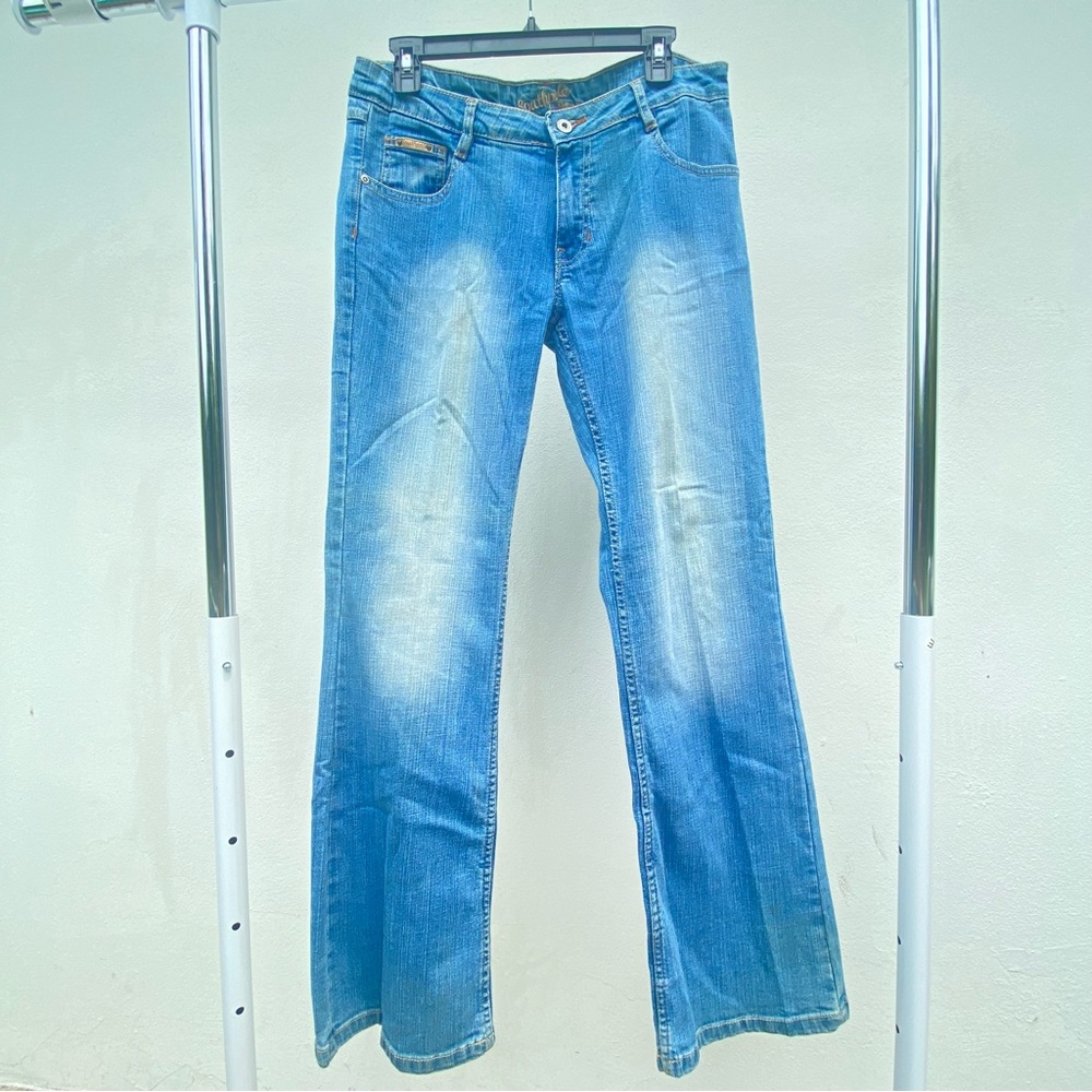 Y2K Southpole Blue Fade Low Rise Flare Jeans Size 11